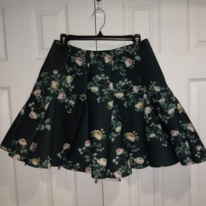 Lauren Conrad Scuba Flare Floral Miniskirt